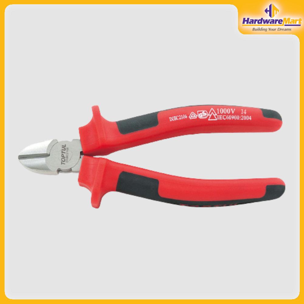 Plier: 6 VDE Insulated Diagonal Cutting Plier - Toptul