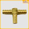 Three Way T Shaped Barb Connector-Brass_1