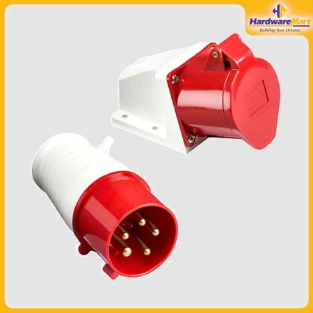 Industrial-Socket-Red-32A-5Pin-Z377